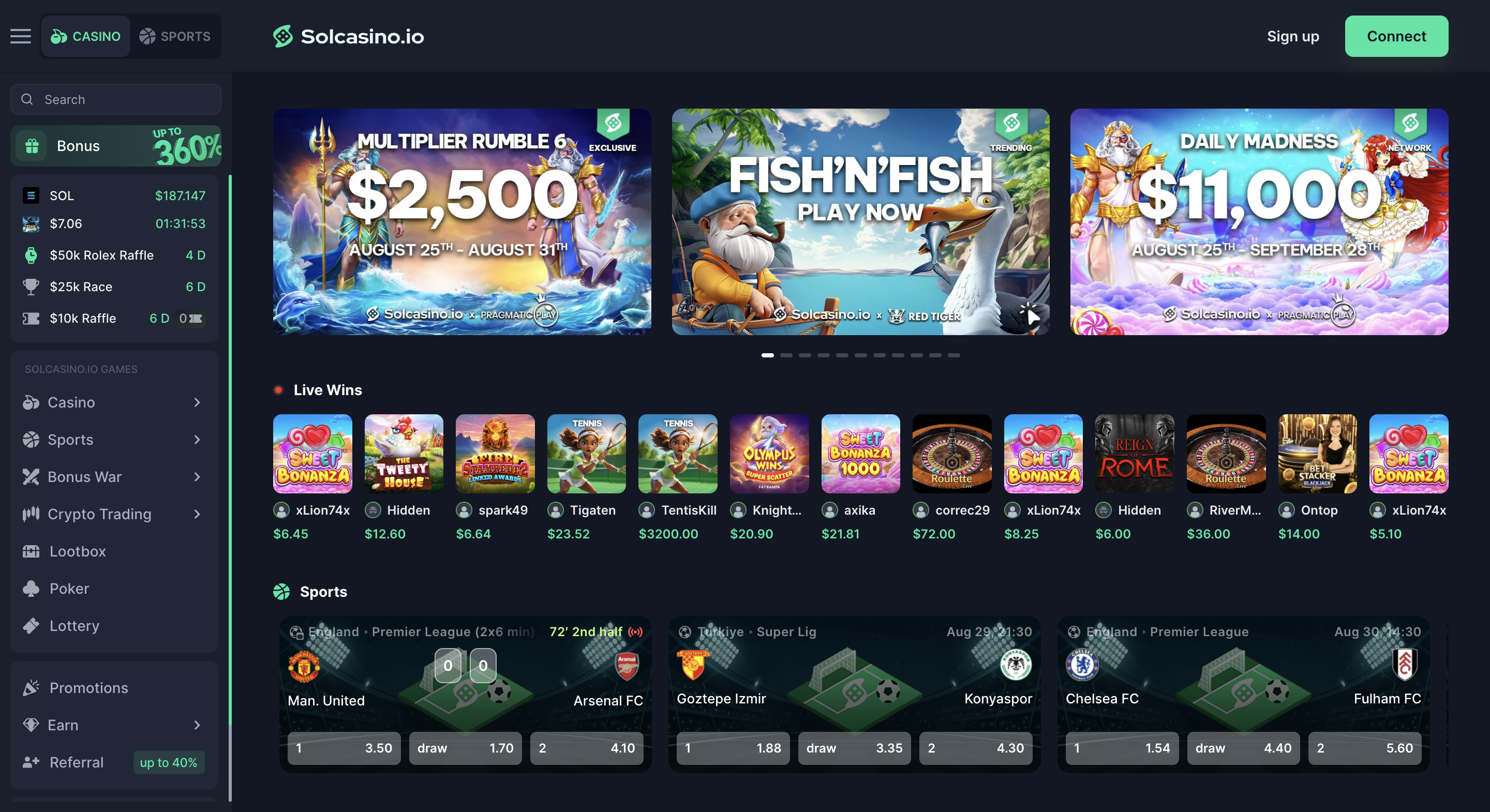 Solcasino screenshot